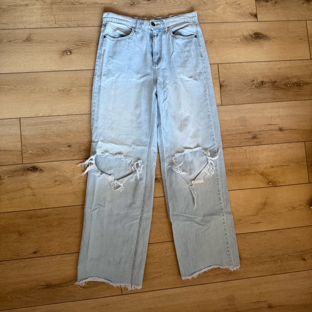 Carly Jean Light Blue Distressed Women Jeans